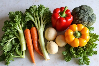 Verschiedene Gemüsesorten für eine Mahlzeit